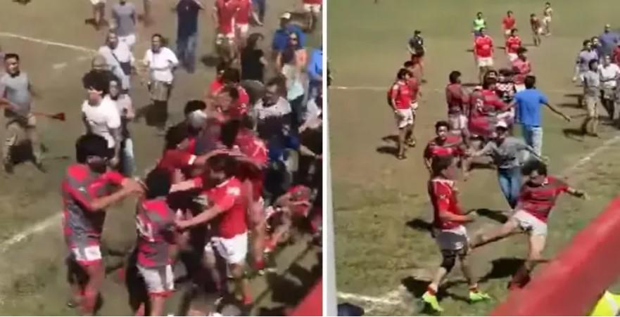 Brutal pelea campal durante un partido de rugby infantil en Tucumán