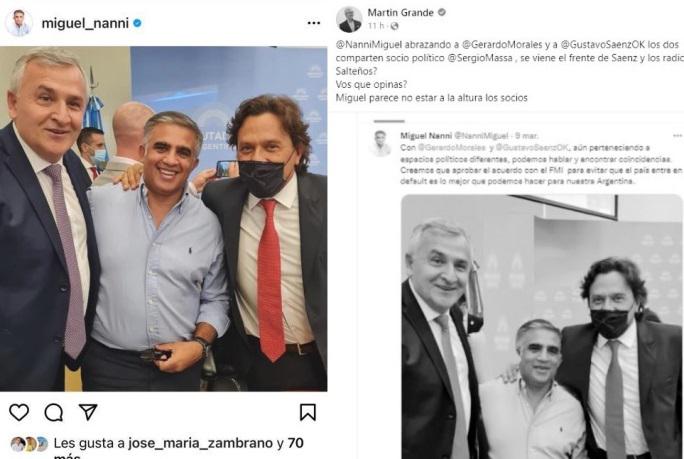 Nanni se calentó con Martin Grande por la foto: “Me faltó el respeto”