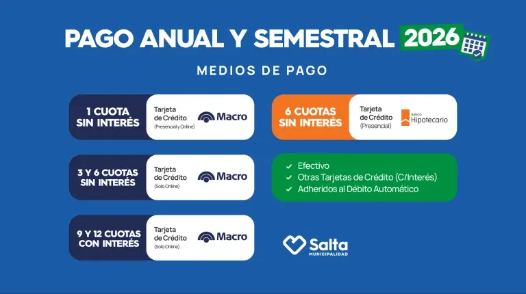 Pago Anual y Semestral de Tributos