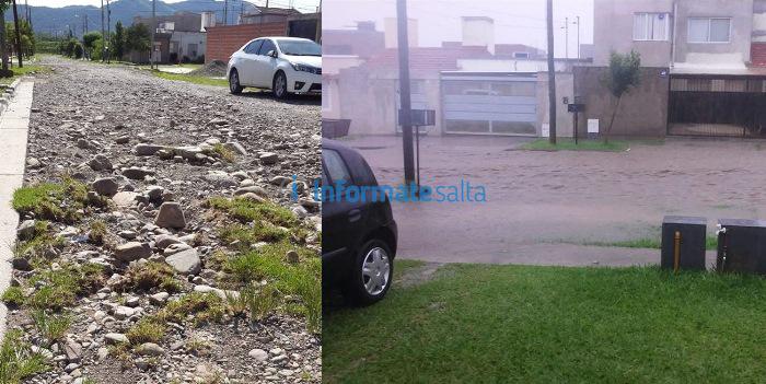 mal estado de las calles en Mirasoles