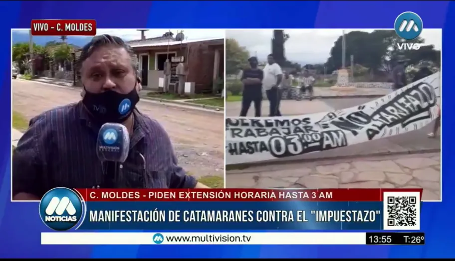 manifestantes catamaranes