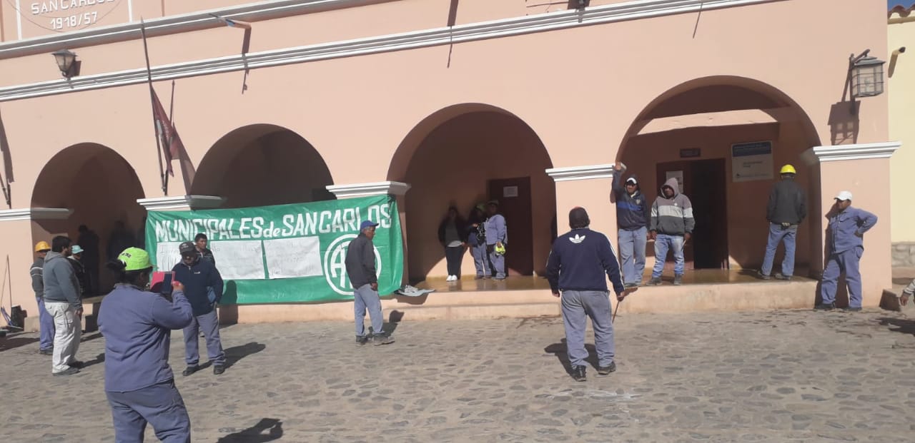 paro de trabajadores municipales de San Carlos