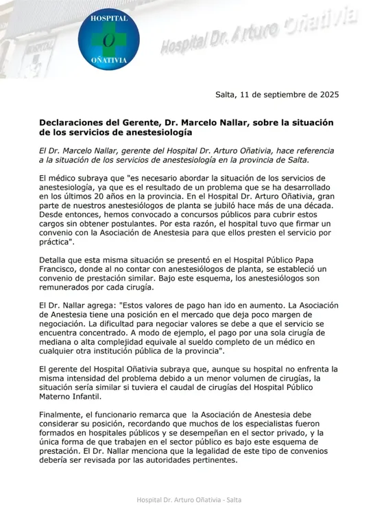 OÑATIVIA COMUNICADO