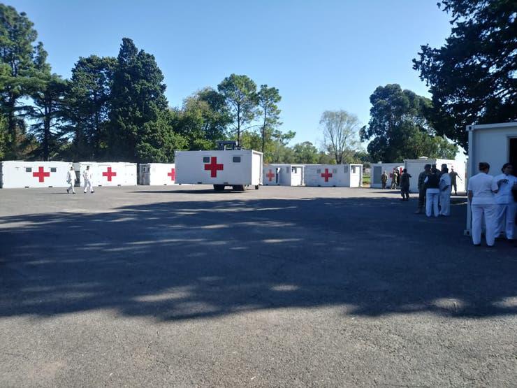 El Ejército comenzó a armar un hospital de campaña en Campo de Mayo