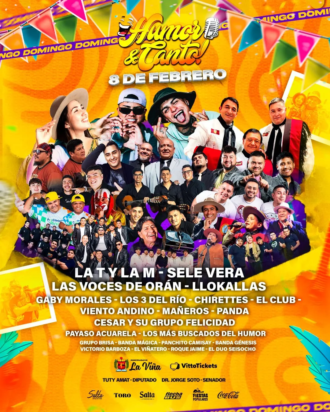 festival del humor y el canto la viña salta  cartelería