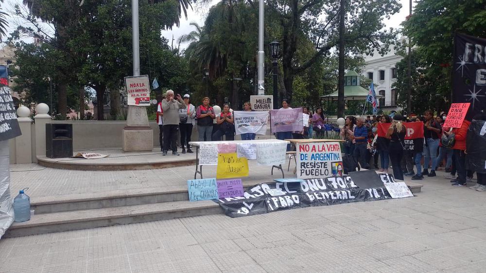 manifestación Milei