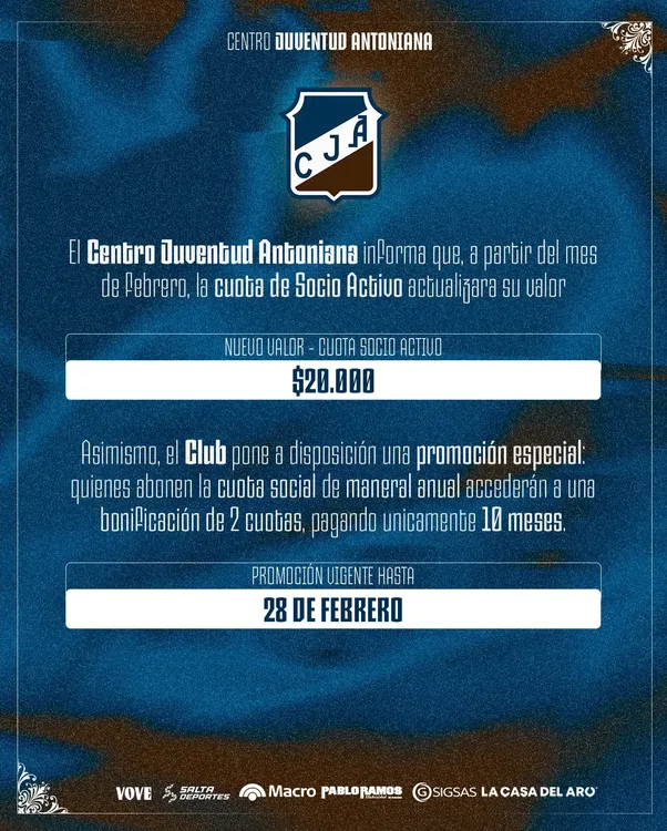 juventud antonaina aumento entradas